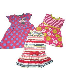 Baby Girl's - 3 Dresses - Minnie Mouse, Floral &‎ Stripes, - Size - 24 M